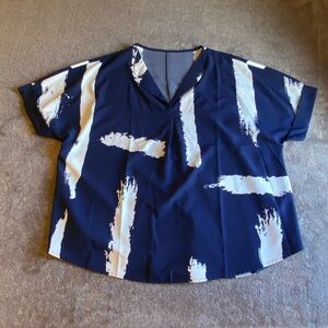Blue and White Short Sleeve Tee New never worn